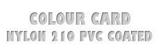 Colour card Nylon 210 PVC coated